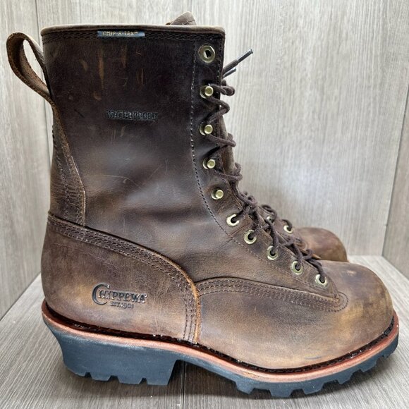 Chippewa 73100 Paladin Waterproof Logger Work Boots Mens 13M Leather Bay Apache - Picture 1 of 14